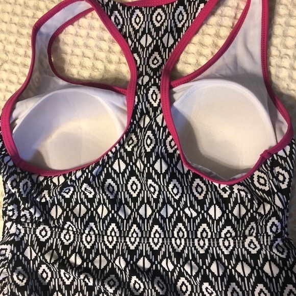 Oh Baby Maternity Racerback Tankini Swimsuit Black Size S - Picture 4 of 4